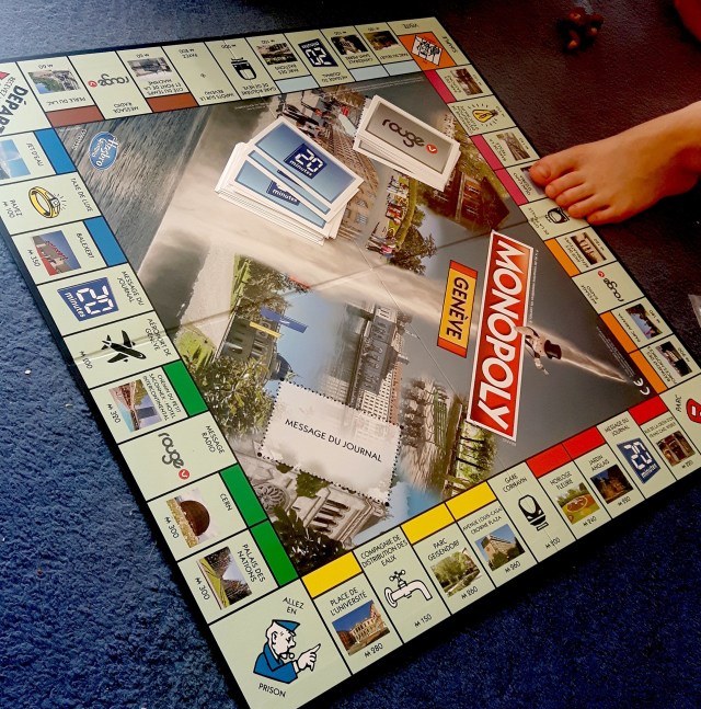 Monopoly – Geneva Edition (and a foot).